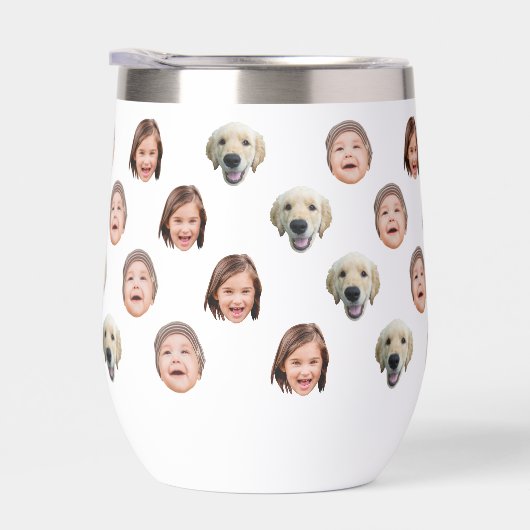 Custom 11 oz Funny Baby Kids Family Face 3 Photos (右面)