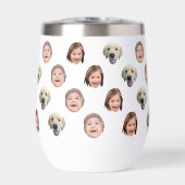 Custom 11 oz Funny Baby Kids Family Face 3 Photos (正面)