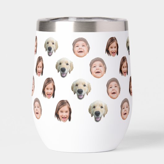 Custom 11 oz Funny Baby Kids Family Face 3 Photos (背面)