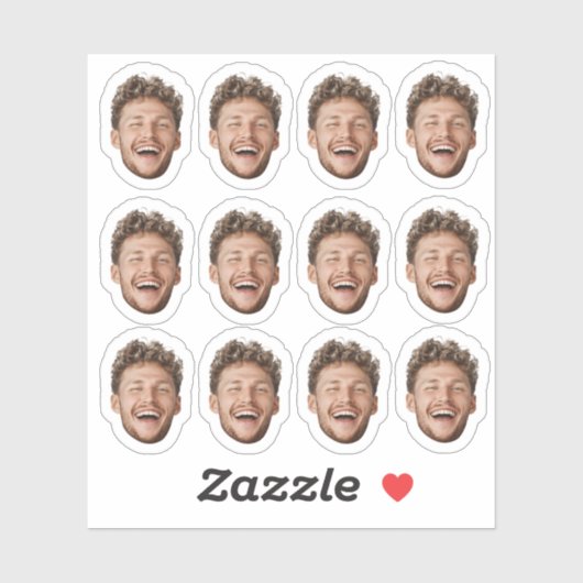 Custom 12 Face Sticker – Funny Personalized Photo シール (シート)