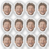 Custom 12 Face Sticker – Funny Personalized Photo シール (正面)