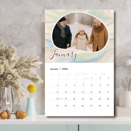Custom 12-Month Photo Calendar – Grandparent Gift カレンダー