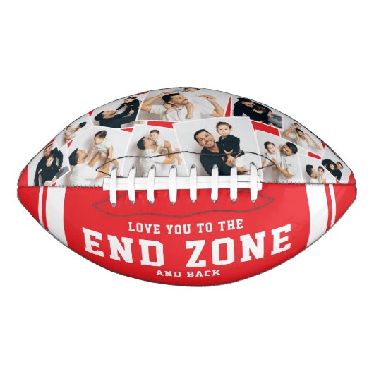 Custom 12 Photo Collage “Love You to the End Zone” アメリカンフットボール (正面)
