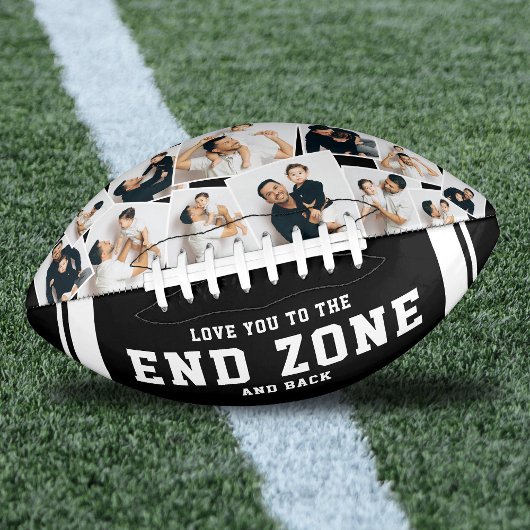 Custom 12 Photo Collage “Love You to the End Zone” アメリカンフットボール
