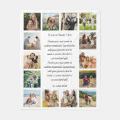 Custom 14 Photo Collage Poem フリースブランケット (正面)