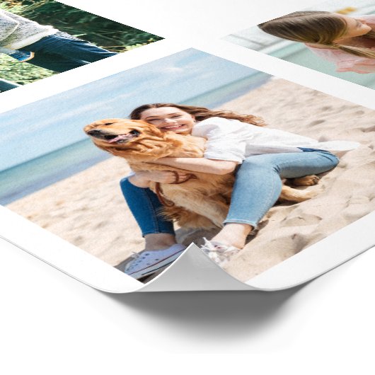 Custom 14 Photo Collage Poem ポスター (角)