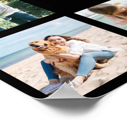 Custom 14 Photo Collage Poem ポスター (角)