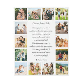 Custom 14 Photo Collage Poem メタルプリント