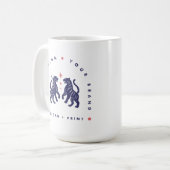 Custom 15oz Coffee Mug | Your Design Upload Mugs コーヒーマグカップ (正面左)