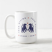 Custom 15oz Coffee Mug | Your Design Upload Mugs コーヒーマグカップ (左)