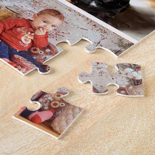 Custom 1,014 Piece 21-Photo Collage Difficult ジグソーパズル (側面)