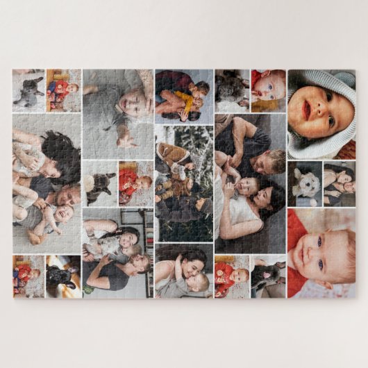 Custom 1,014 Piece 21-Photo Collage Difficult ジグソーパズル (横)