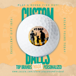 Custom #1 Dad Gift For Fathers Titleist Pro V1 ゴルフボール