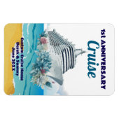 Custom 1st Anniversary Cruise Cabin Door マグネット (横)