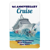 Custom 1st Anniversary Cruise Cabin Door マグネット (縦)