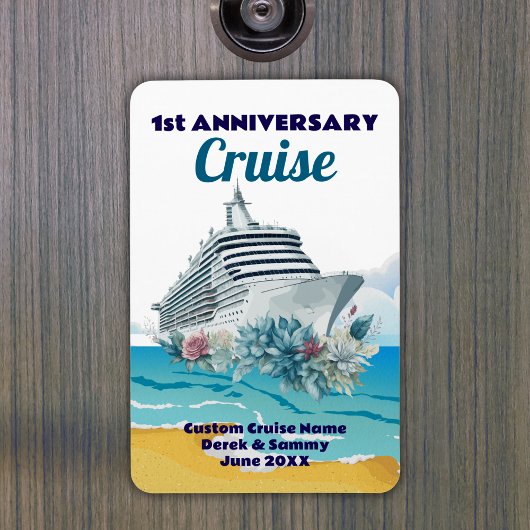 Custom 1st Anniversary Cruise Cabin Door マグネット