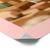 Custom 1st Mother's Day Photo Collage Pink Floral ポスター (角)