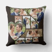 Custom 1st Wedding Anniversary Photo Collage クッション (裏面)