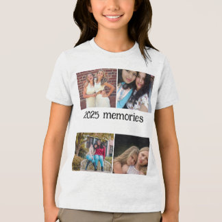 CUSTOM  2025 MEMORIES 4 PHOTO COLLAGE トライブレンドＴシャツ