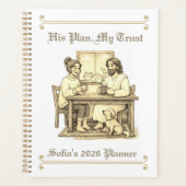 Custom 2026-2027 Sepia Jesus Minimalist Planner プランナー手帳 (正面)