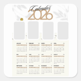 Custom 2026 calendar  スクエアシール