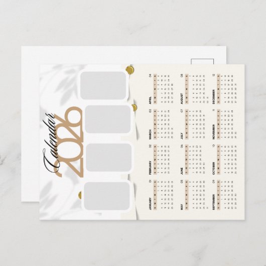 Custom 2026 calendar  ポストカード (正面/裏面)
