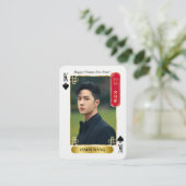 Custom 2026 Chinese New Year Poker Card with Photo コーリングカード (スタンド正面)