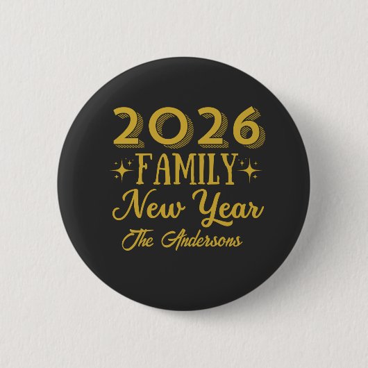 Custom 2026 Family New Year  缶バッジ (正面)
