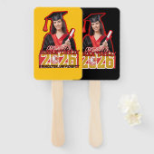 Custom 2026 Grad Fan for High School & College  ハンドファン (正面&裏面)