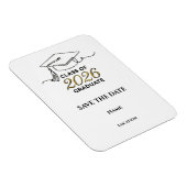 Custom 2026 Graduation Save the Date Magnet マグネット (右側)