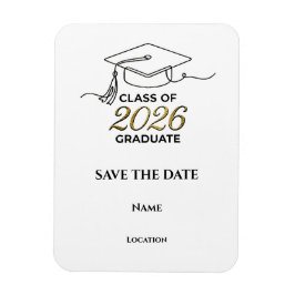 Custom 2026 Graduation Save the Date Magnet マグネット