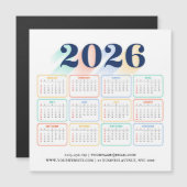 Custom 2026 Magnetic Calendar – Modern & Elegant (正面/裏面)