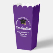 Custom 2026 Purple Graduation Party Popcorn フェイバーボックス (正面)