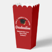 Custom 2026 Red Graduation Party Popcorn フェイバーボックス (正面)