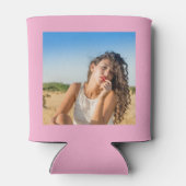 Custom 21st Birthday Pink Gold With Photo 缶クーラー (裏面)