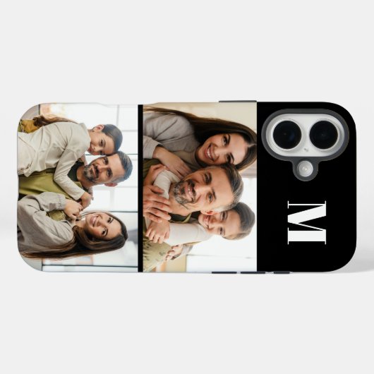 Custom 2 Family Photo & Monogrammed Case-Mate iPhoneケース (裏面 (横))