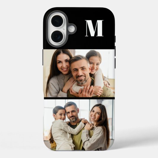 Custom 2 Family Photo & Monogrammed Case-Mate iPhoneケース (裏面)