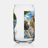 Custom 2 Photo Stylish Script Bridesmaid Gift ガラス缶 (左)