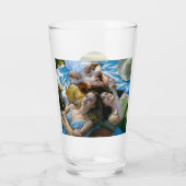 Custom 2 Photo Stylish Script Bridesmaid Gift タンブラーグラス (裏面)