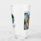 Custom 2 Photo Stylish Script Bridesmaid Gift タンブラーグラス (左)