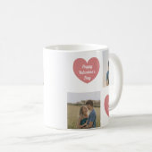 Custom 2 Photos, Hearts Graphic, Valentine's Day コーヒーマグカップ (正面右)