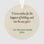 Custom, 2-Sides Red & Green Bouquet Acrylic オーナメント (裏面)