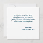 Custom 2nd Birthday Elephant Sweet Your Photo Card カード (裏面)