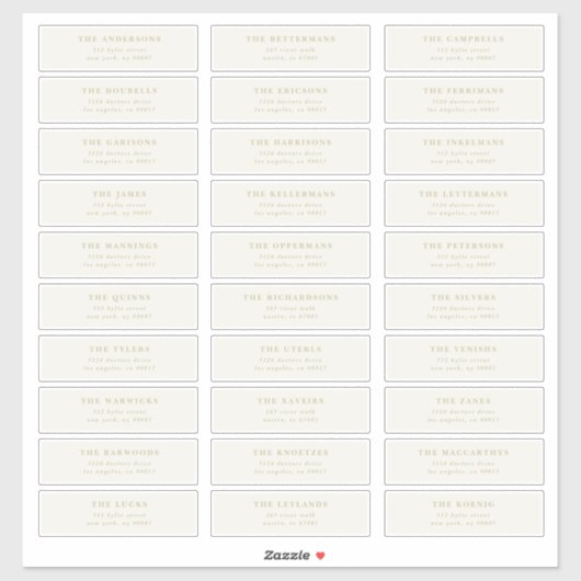 Custom 30 x Individual Editable Address Stickers シール (シート)