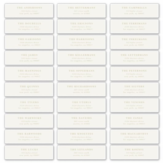 Custom 30 x Individual Editable Address Stickers シール (正面)