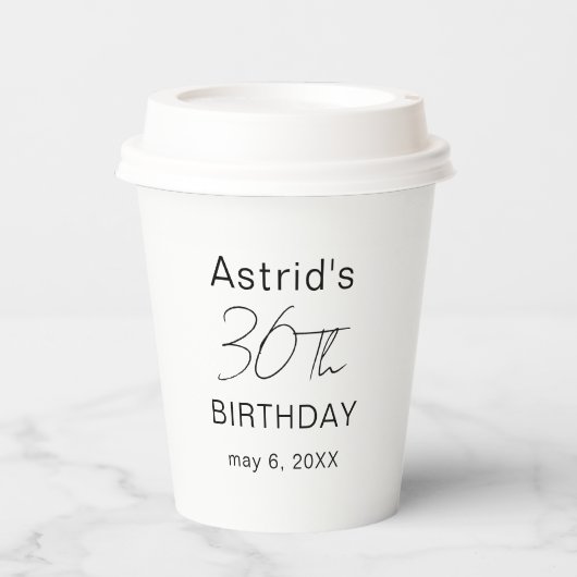 Custom 30th Birthday 30th Birthday Plastic Cup  紙コップ (正面)