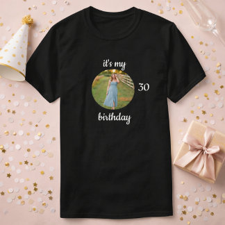 Custom 30th Birthday Photo T-Shirt Gift Idea Tシャツ