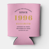 Custom 30th Birthday Pink Gold With Photo 缶クーラー (正面)