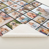 Custom 33 Photo Collage Family Friends Keepsake シェルパブランケット (3/4)