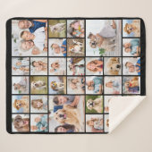 Custom 33 Photo Collage Family Friends Keepsake シェルパブランケット (正面(横))